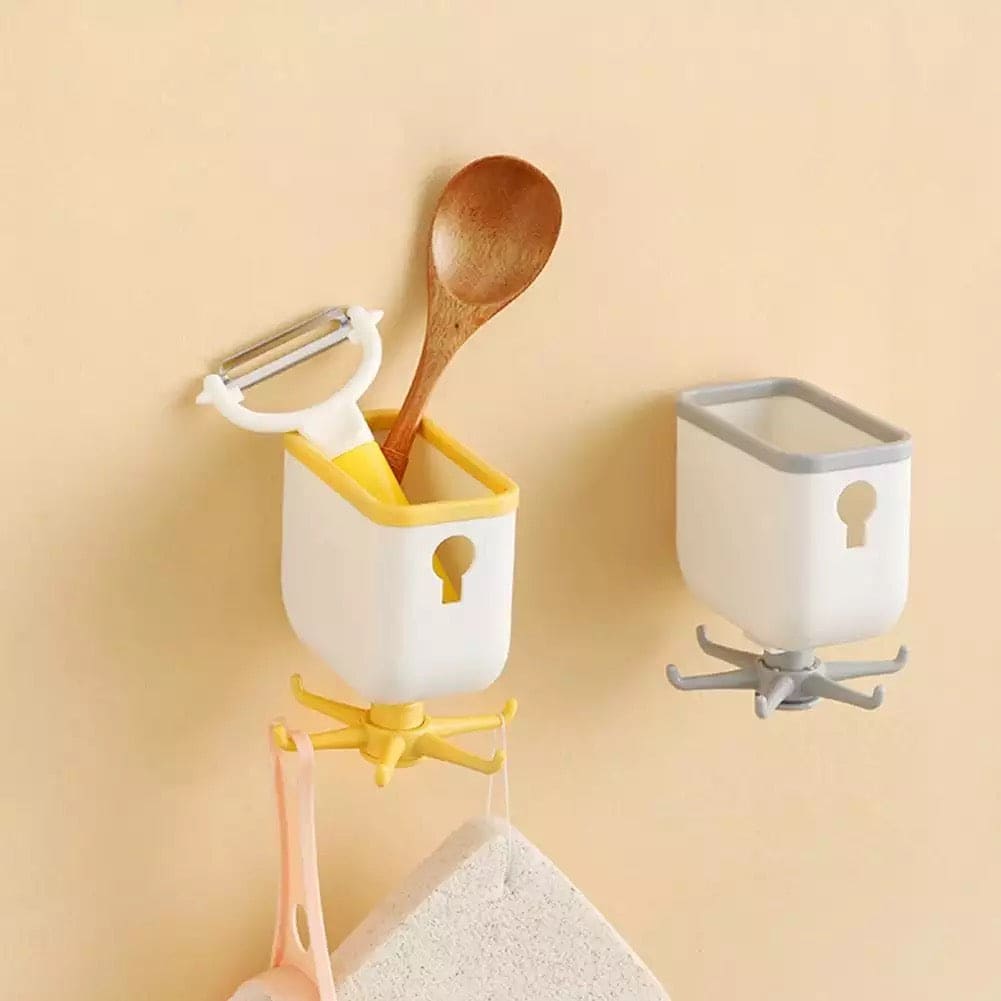 Creative New Storage Rotating Rack With Claw Hook, 360 Rotatable Hook Storage Hanger, Punch Free Multipurpose Hook, Home Storage Cabinet Rack, Wall Mounted Spoon Holder Rack Creative New Storage Rotating Rack With Claw Hook, 360 Rotatable Hook Storage Hanger, Punch Free Multipurpose Hook, Home Storage Cabinet Rack, Wall Mounted Spoon Holder Rack